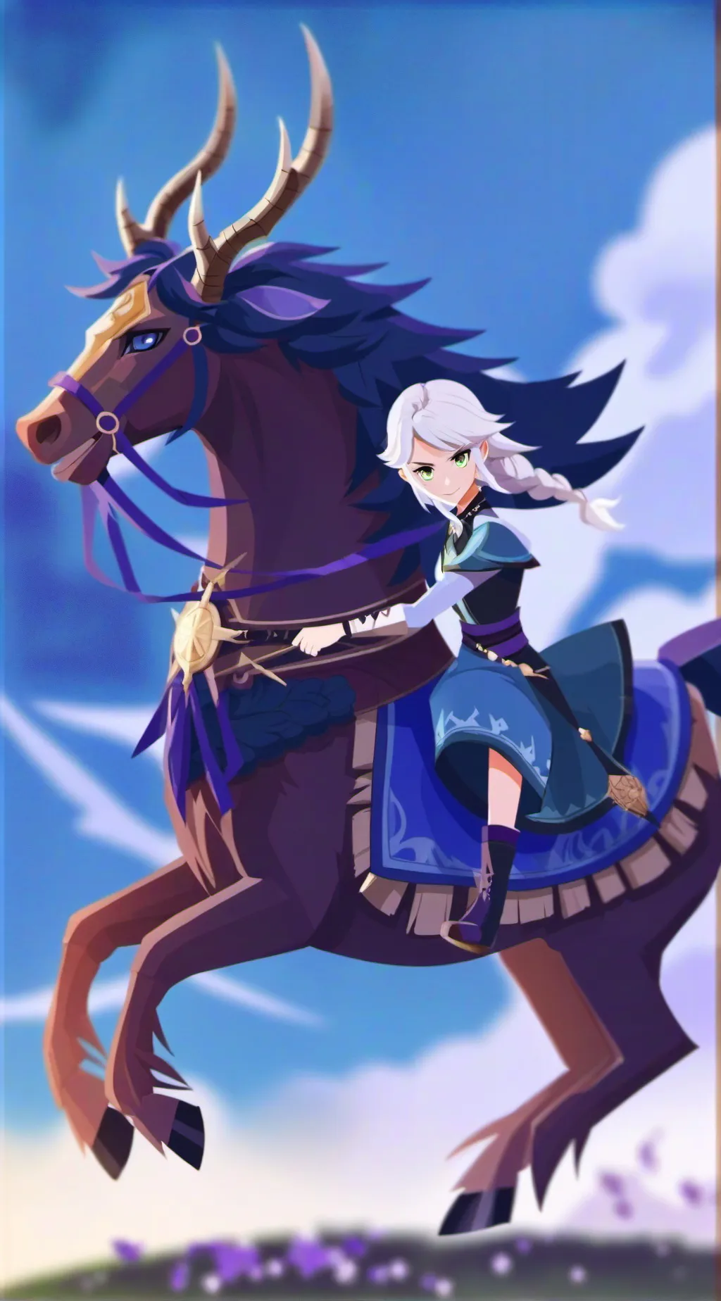 ai character: Unicorn academy background