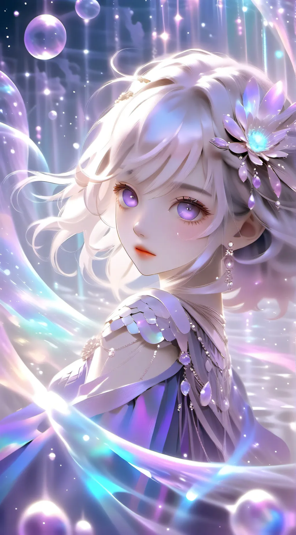 ai character: Crystal background