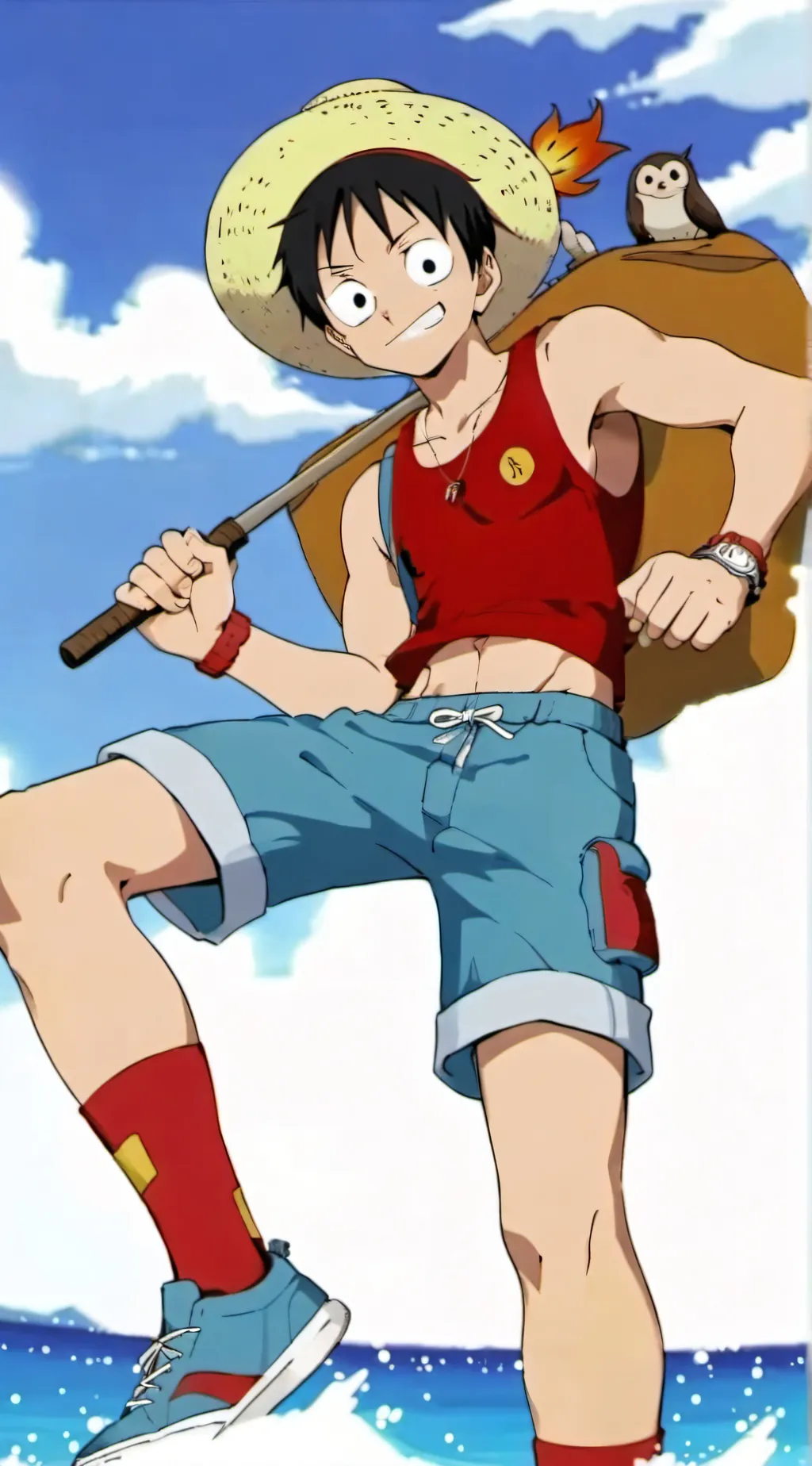 ai character: Monkey D. Luffy background