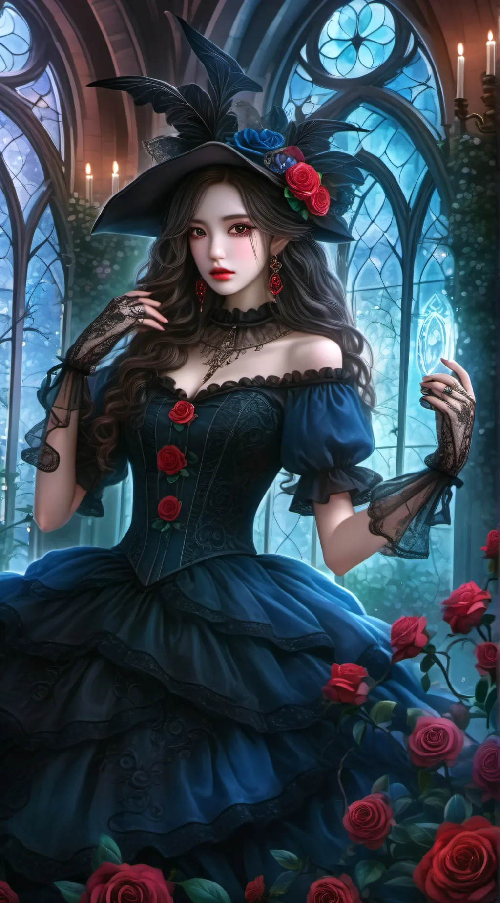 ai character: Rose background