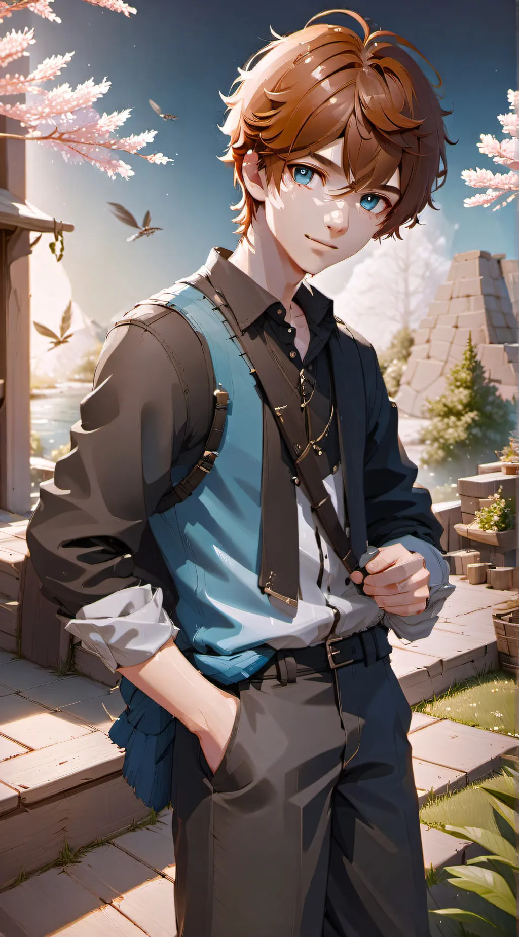 ai character: Peter Pan 🍃 background
