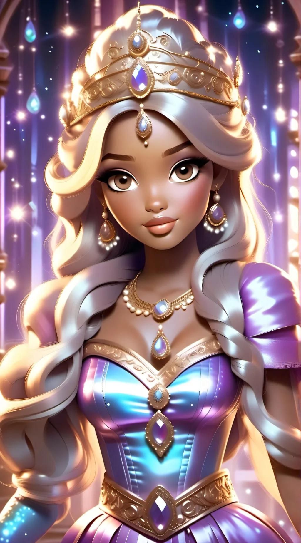 ai character:  Disney princess  background