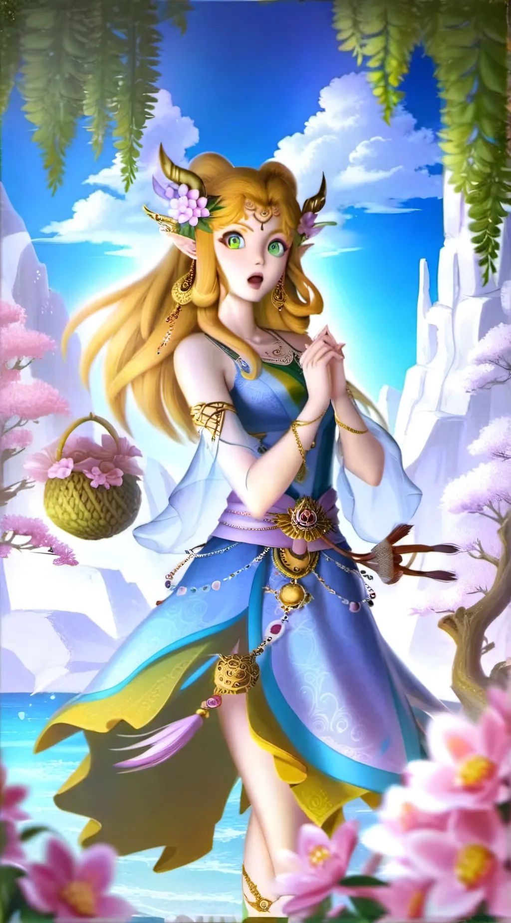 ai character: Zelda  background