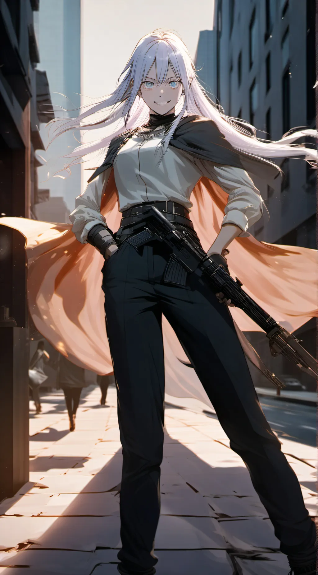ai character: Female gojo  background