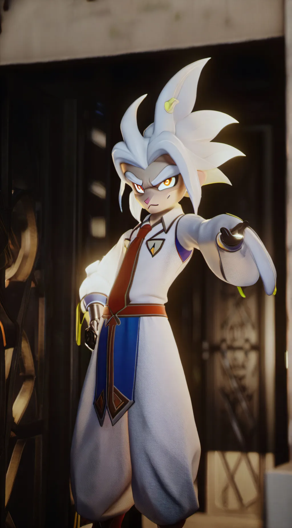 ai character: silver from Sonic  background