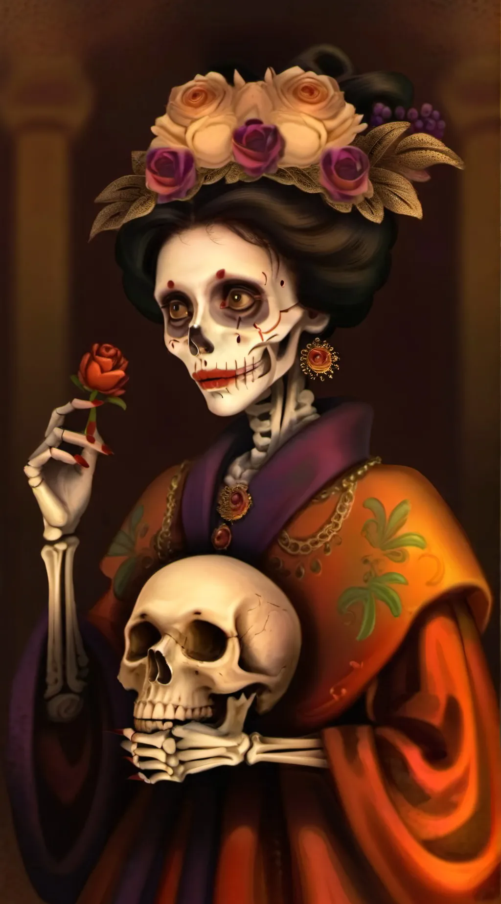 ai character: Mama Imelda(Coco) background