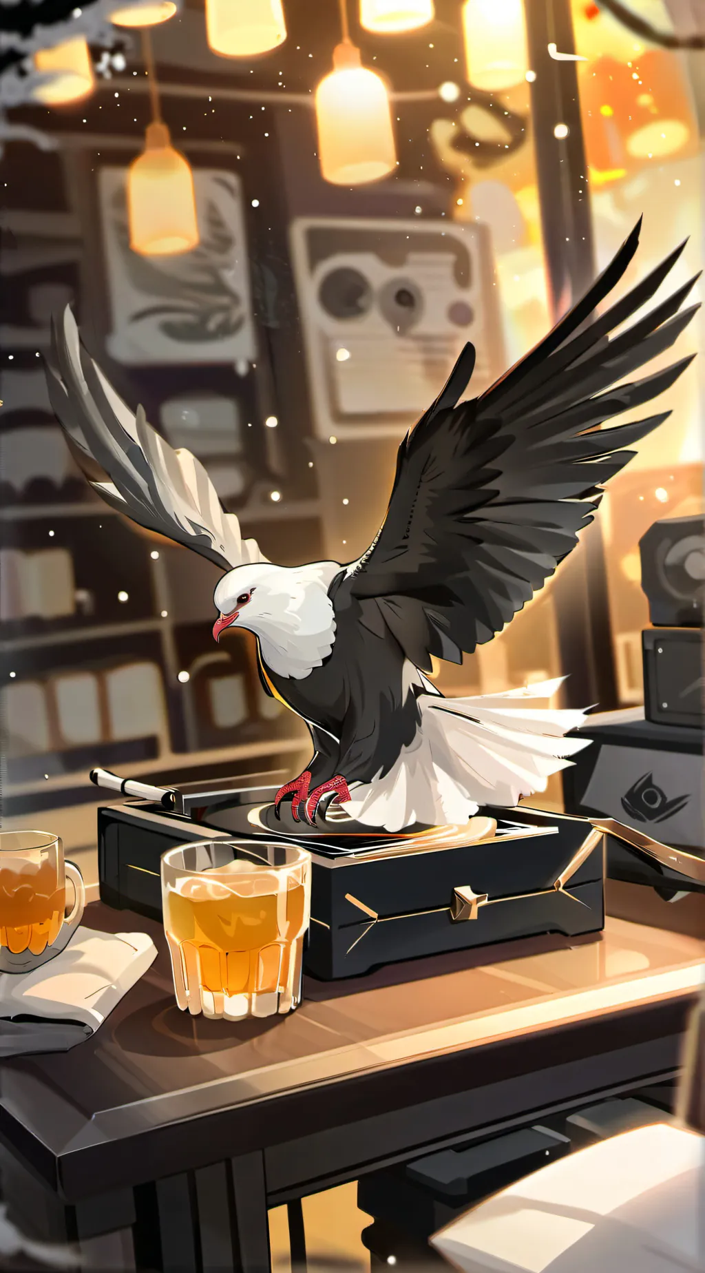 ai character: eagle  background