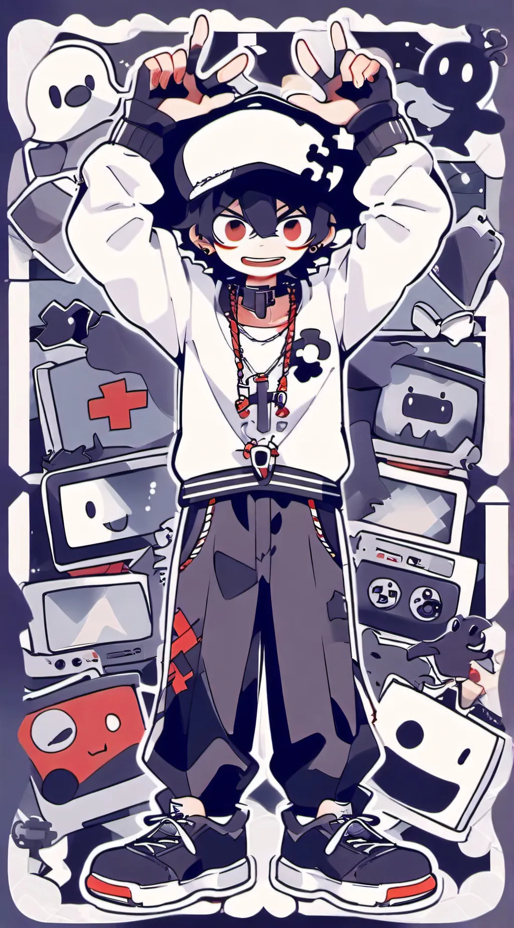 ai character: Mr puzzles background