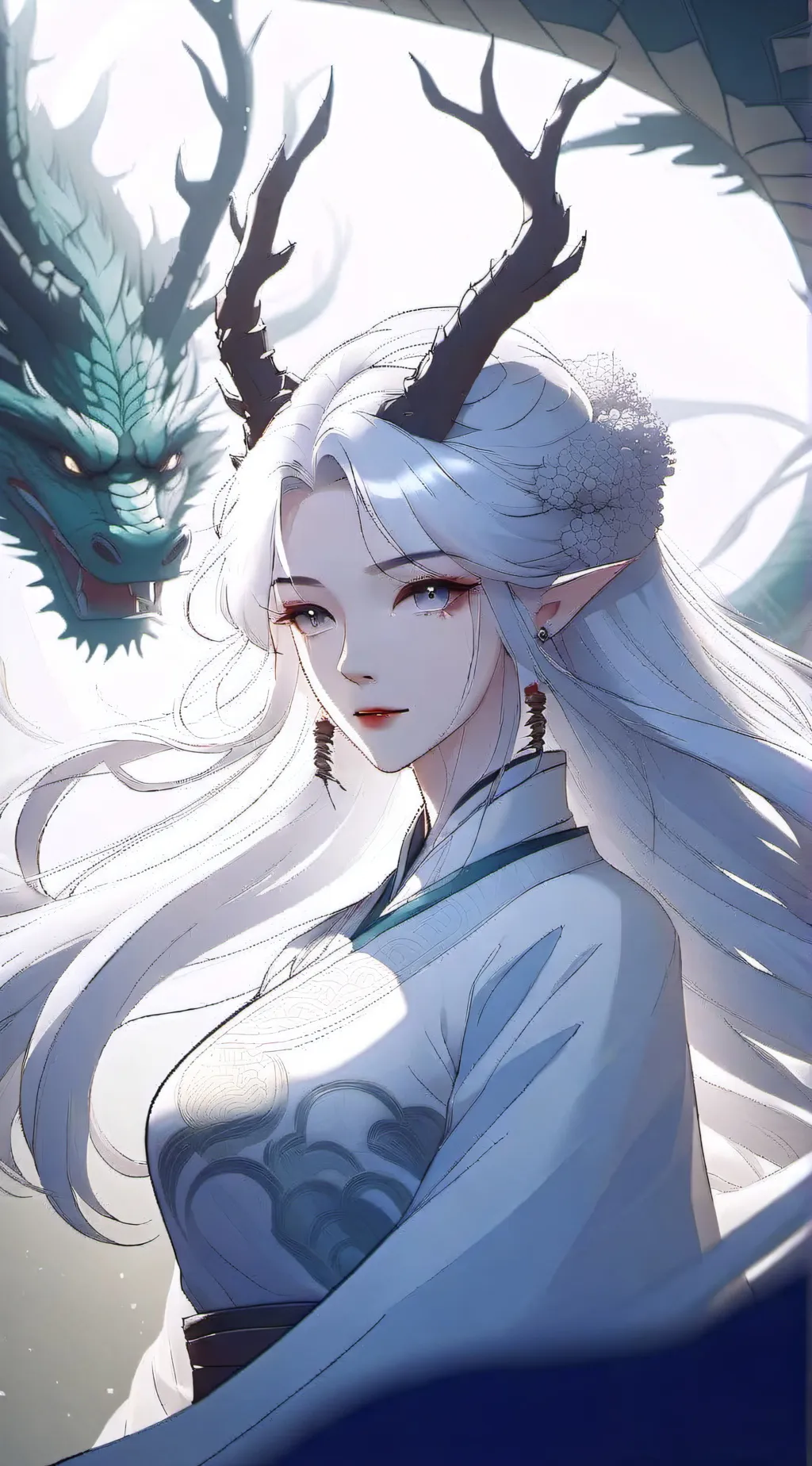 ai character: Niku Snow Dragon background
