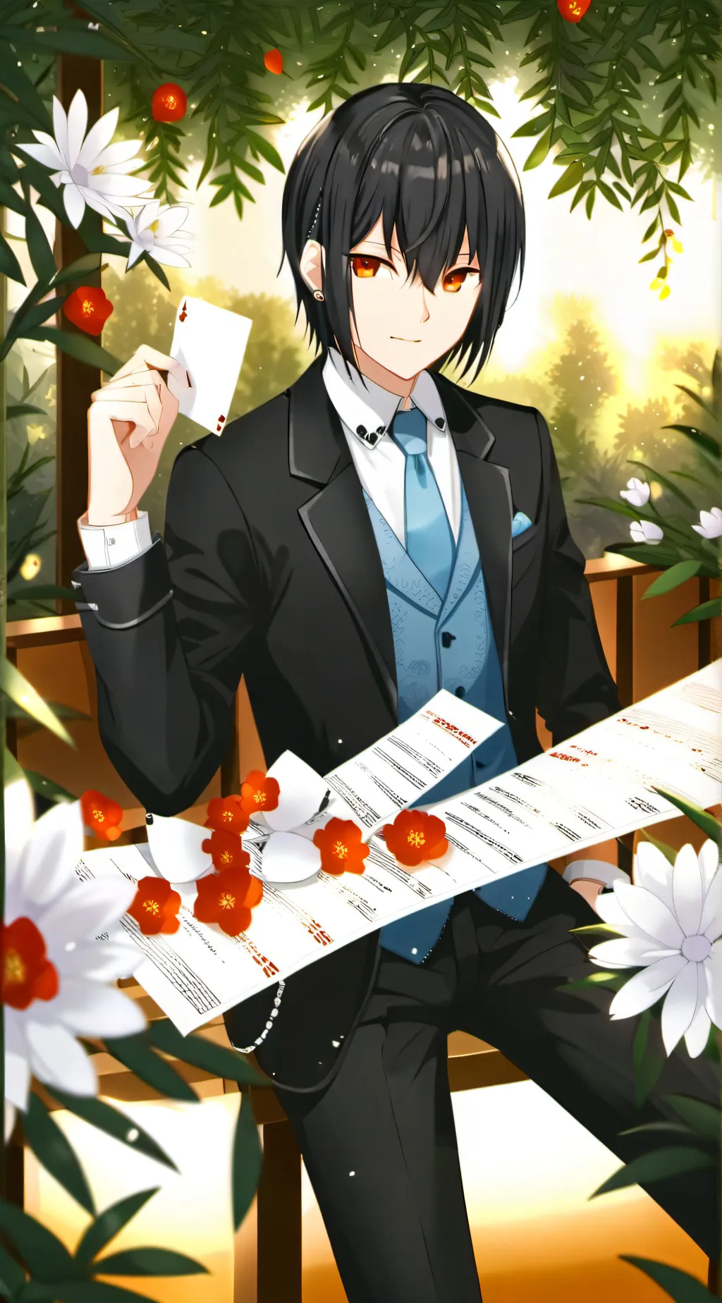 ai character: Ayato Naoi  background