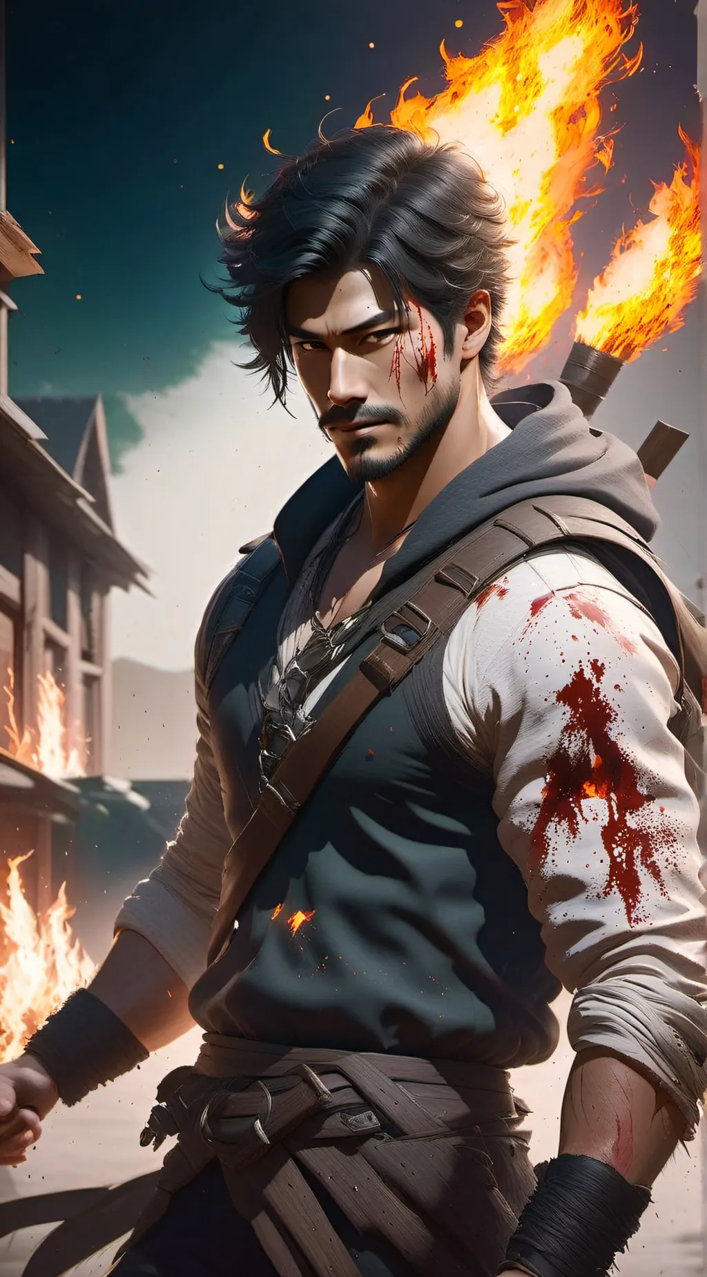 ai character: Zombie apocalypse  background