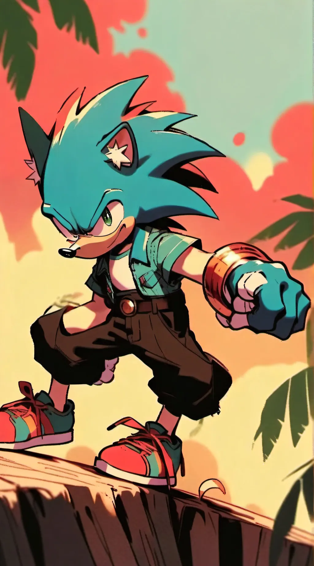 ai character: Sonic sleepover background