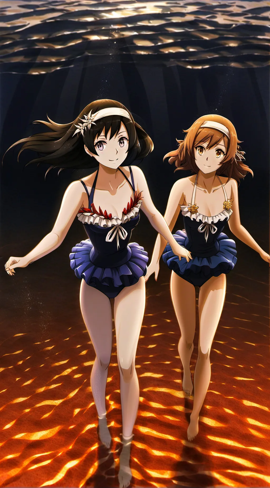 ai character: Giant pool party background