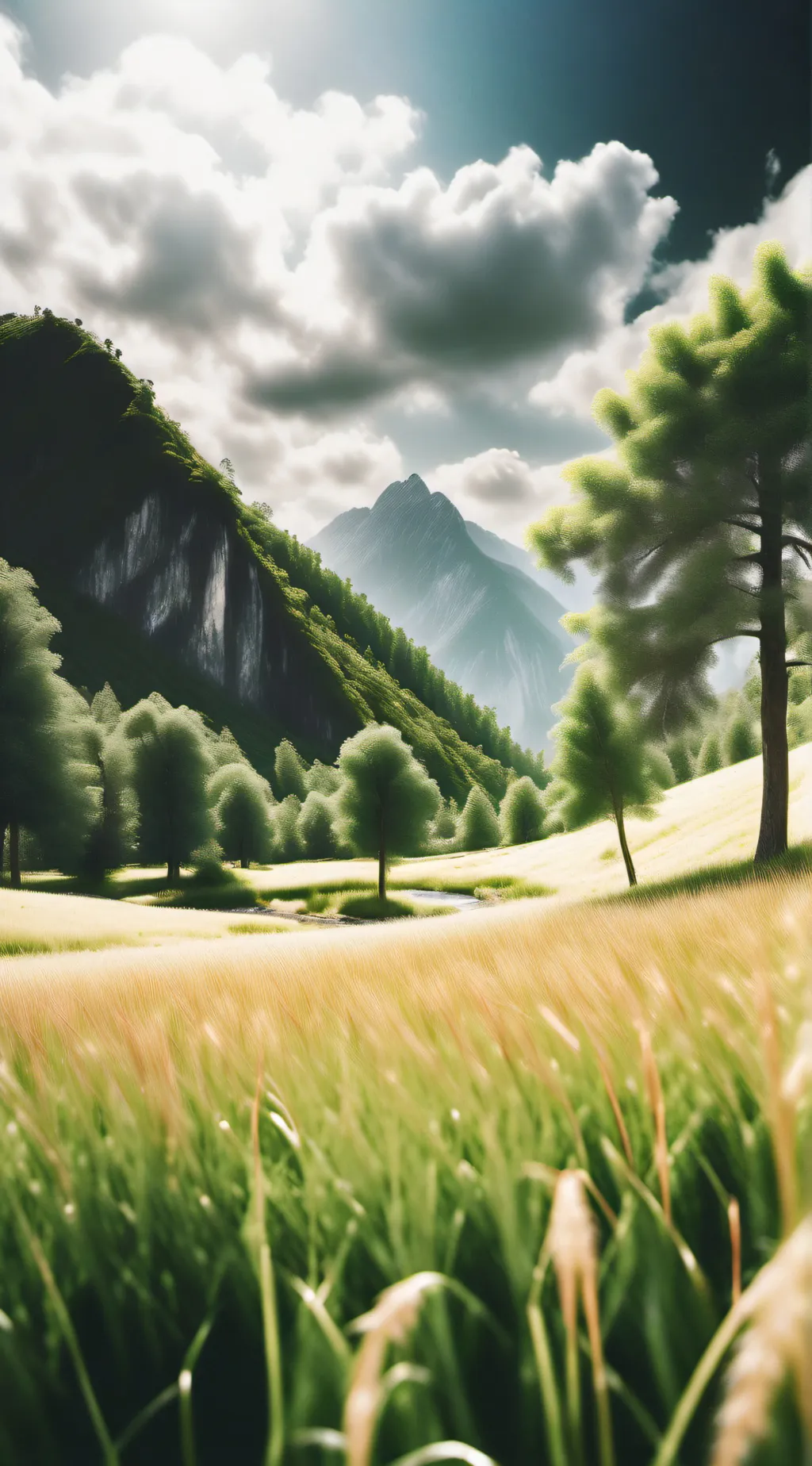 ai character: Grass background