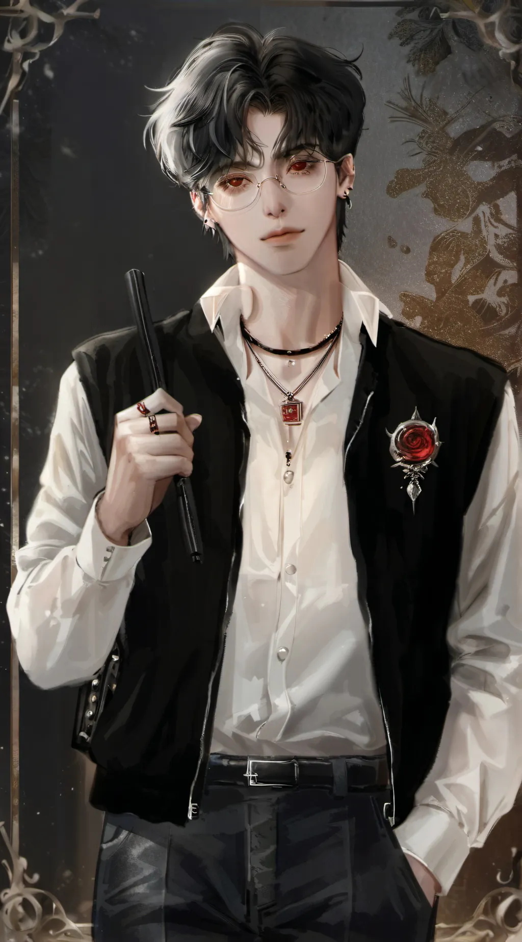 ai character: Andrew 🩵 background