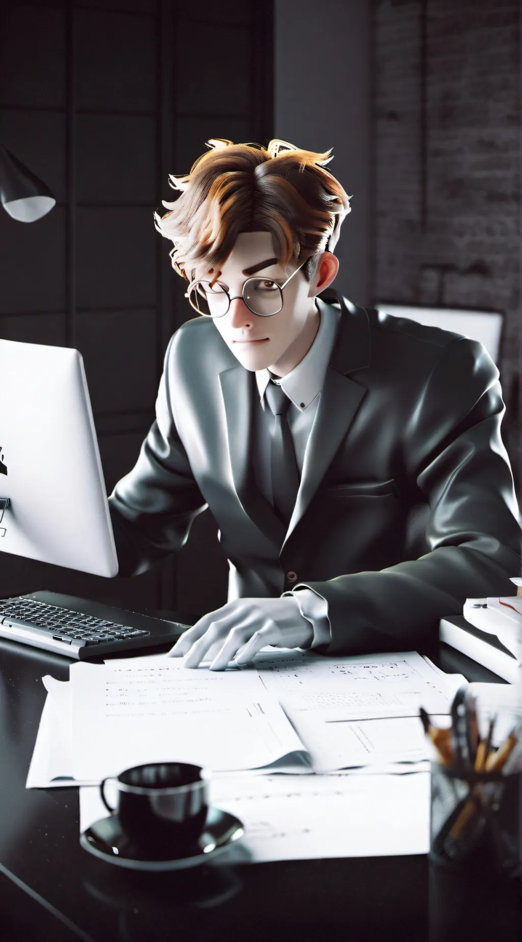 ai character: A nerd background