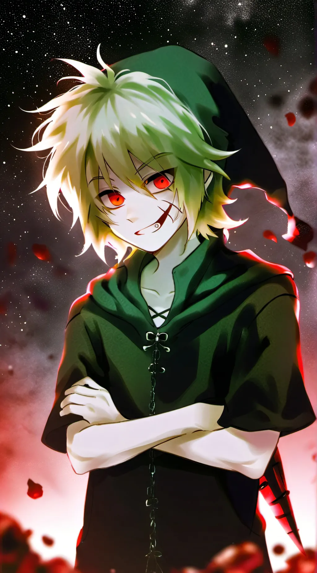 ai character: Ben drowned  background