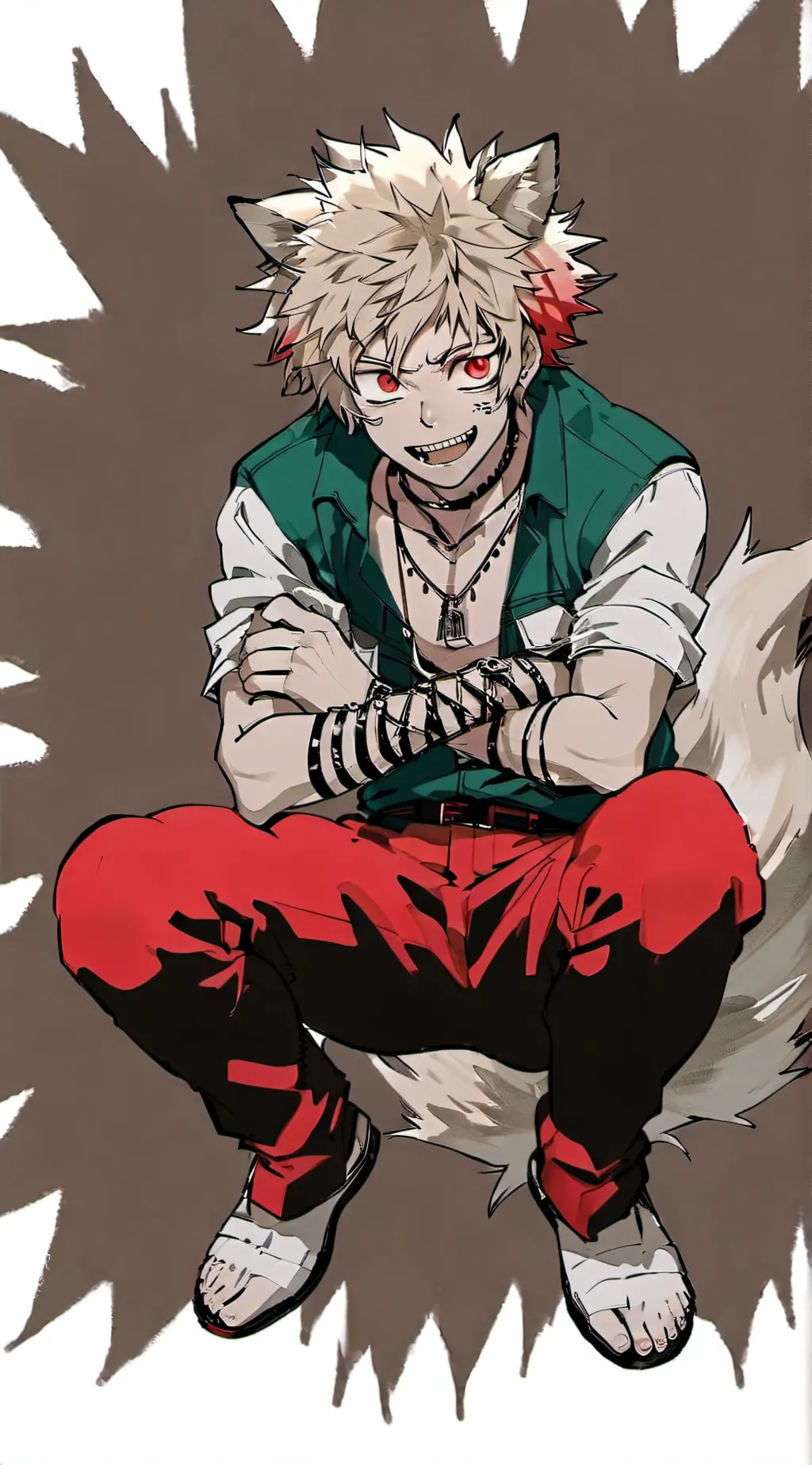 ai character: Wolf bakugo go background