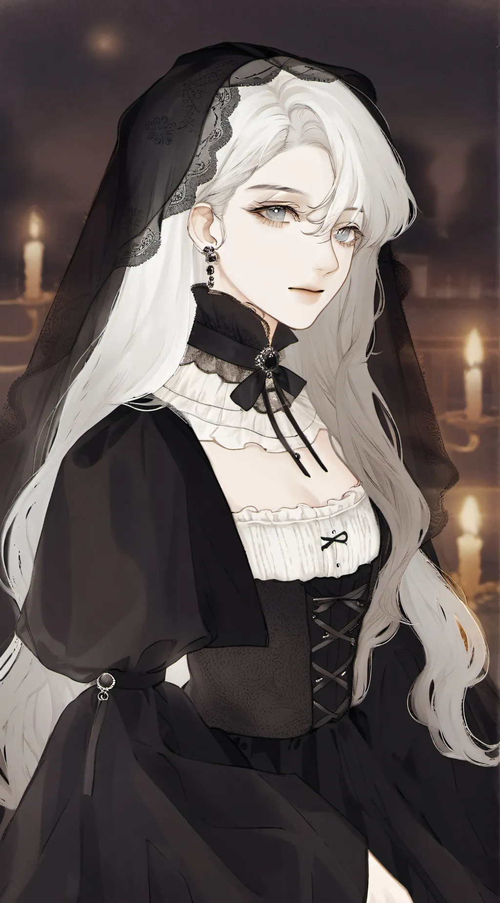 ai character: The Black Bride background