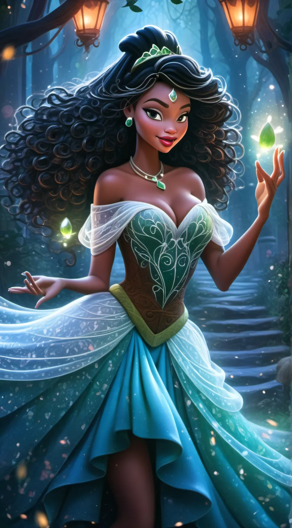 ai character: Princess Tiana  background