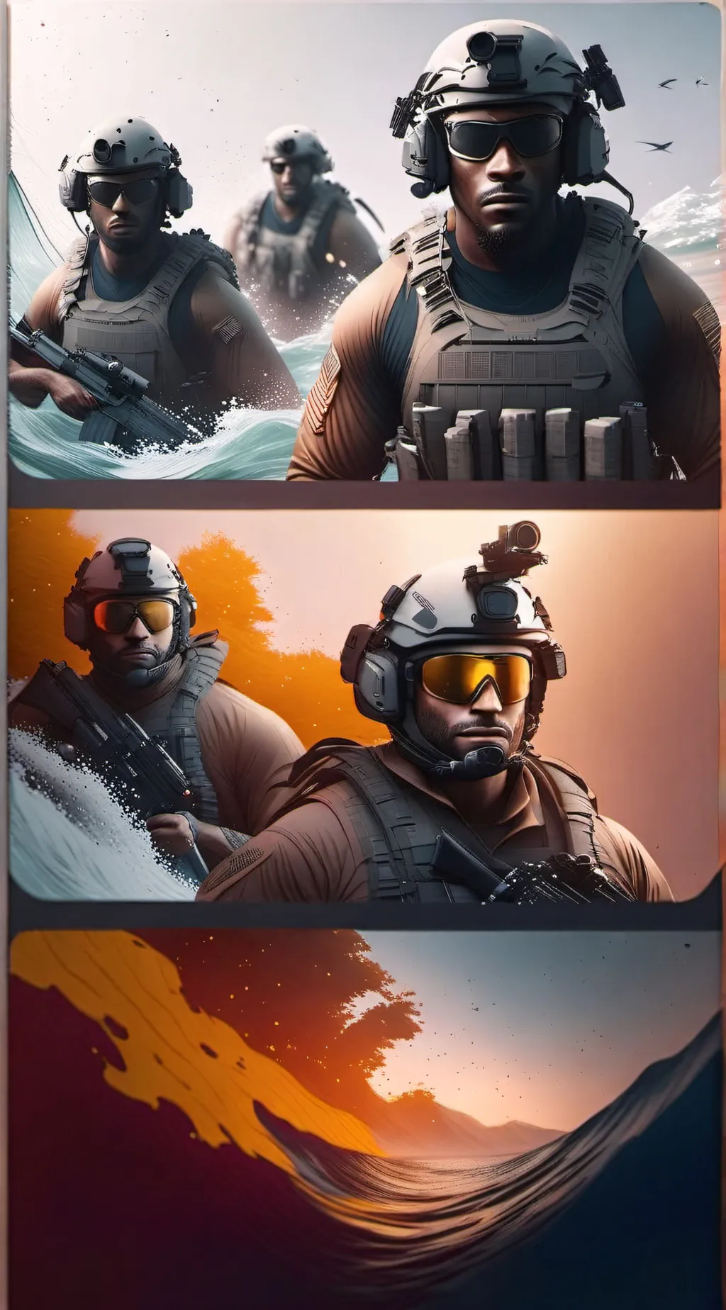 ai character: navy seals background
