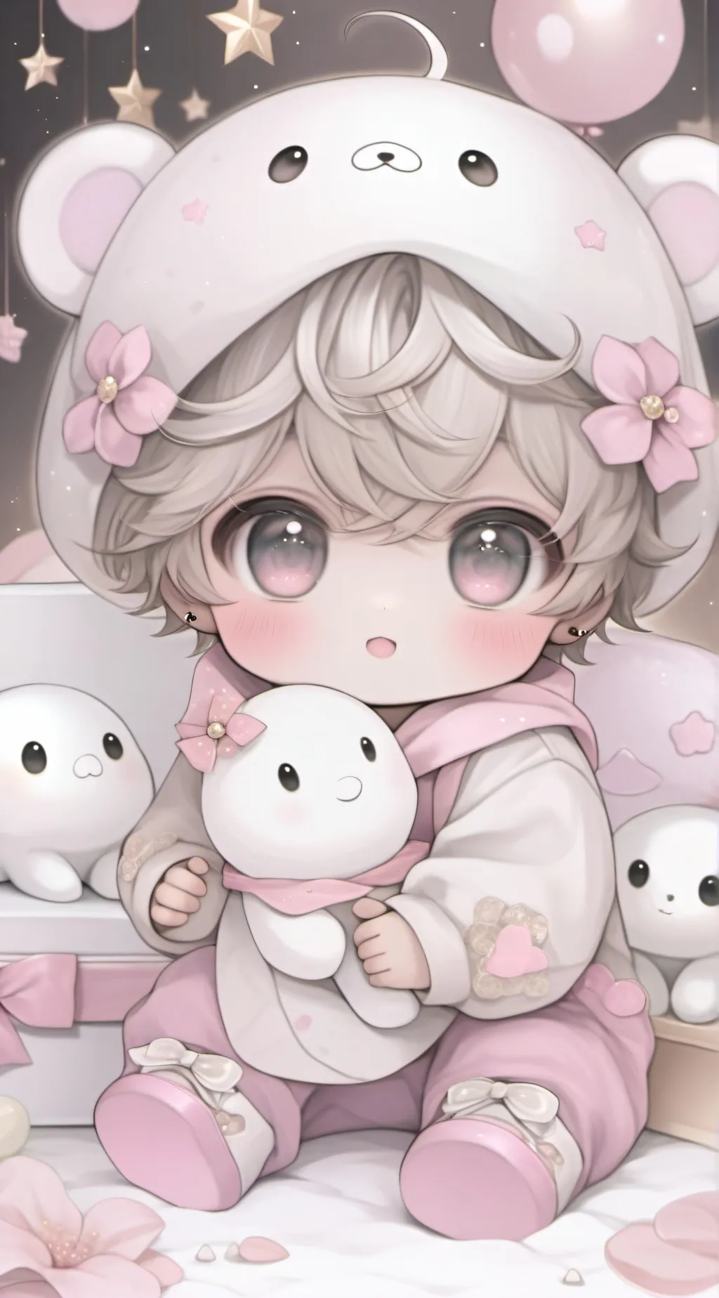 ai character: cute bbay background