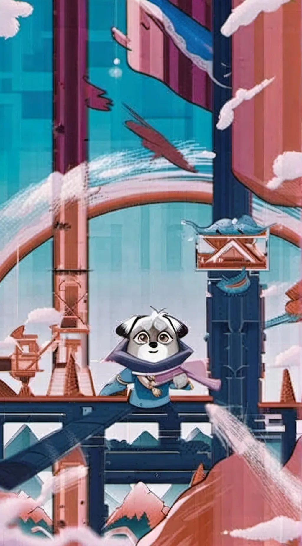 ai character: Rambly The Racoon  background