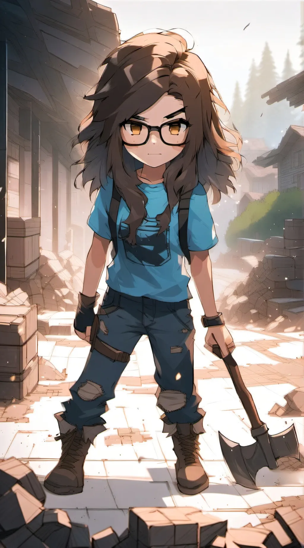 ai character: || Minecraft || background