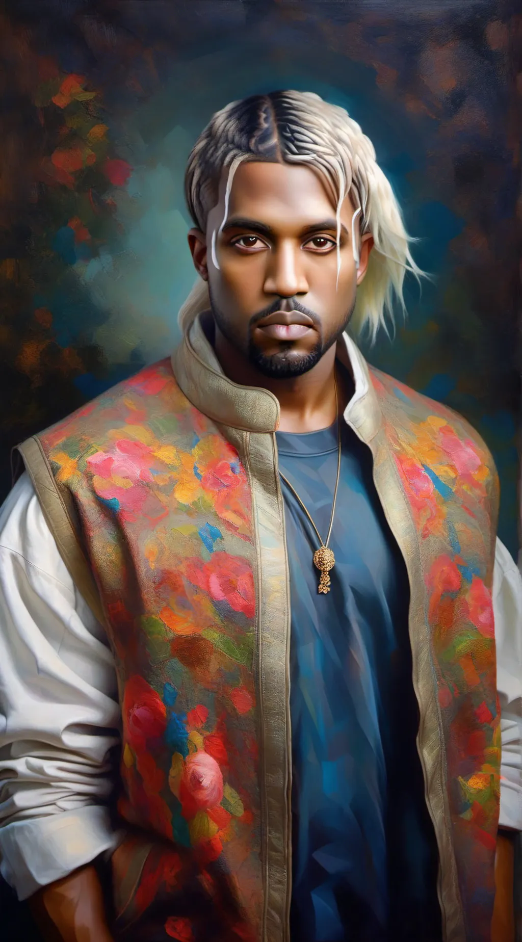 ai character: Kanye and Leon:) background