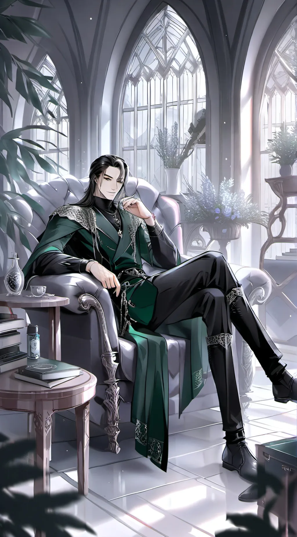 ai character: Mattheo Riddle <3 background
