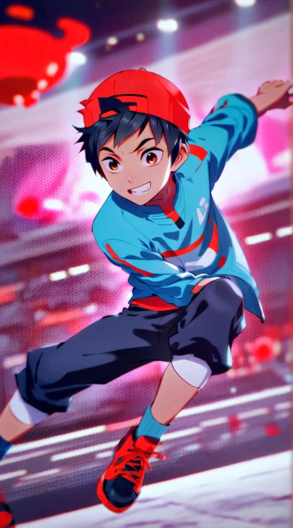ai character: Boboiboy windara background