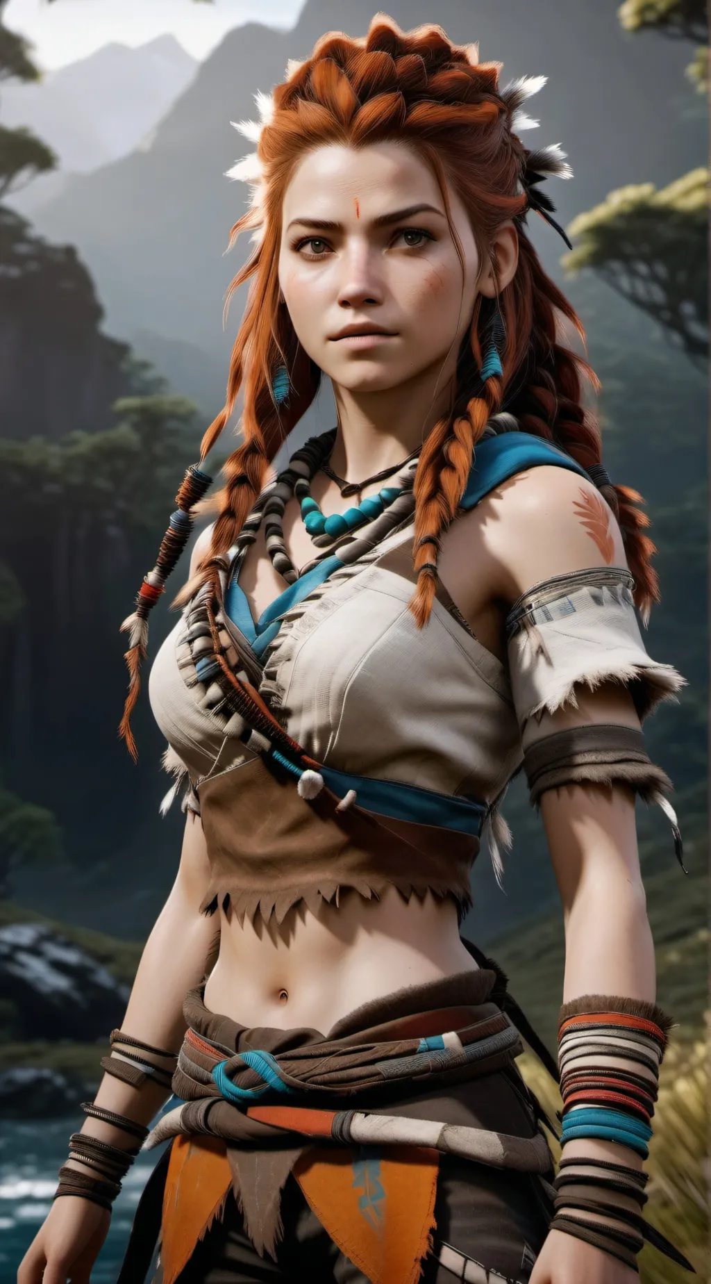 ai character: Aloy  background