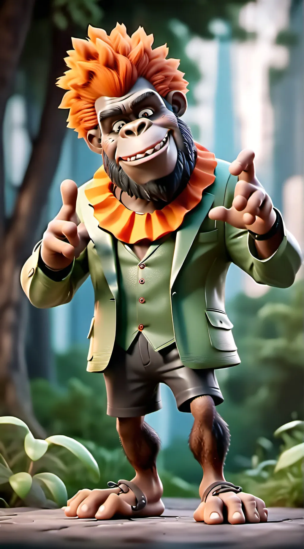 ai character: K9 gorilla tag background