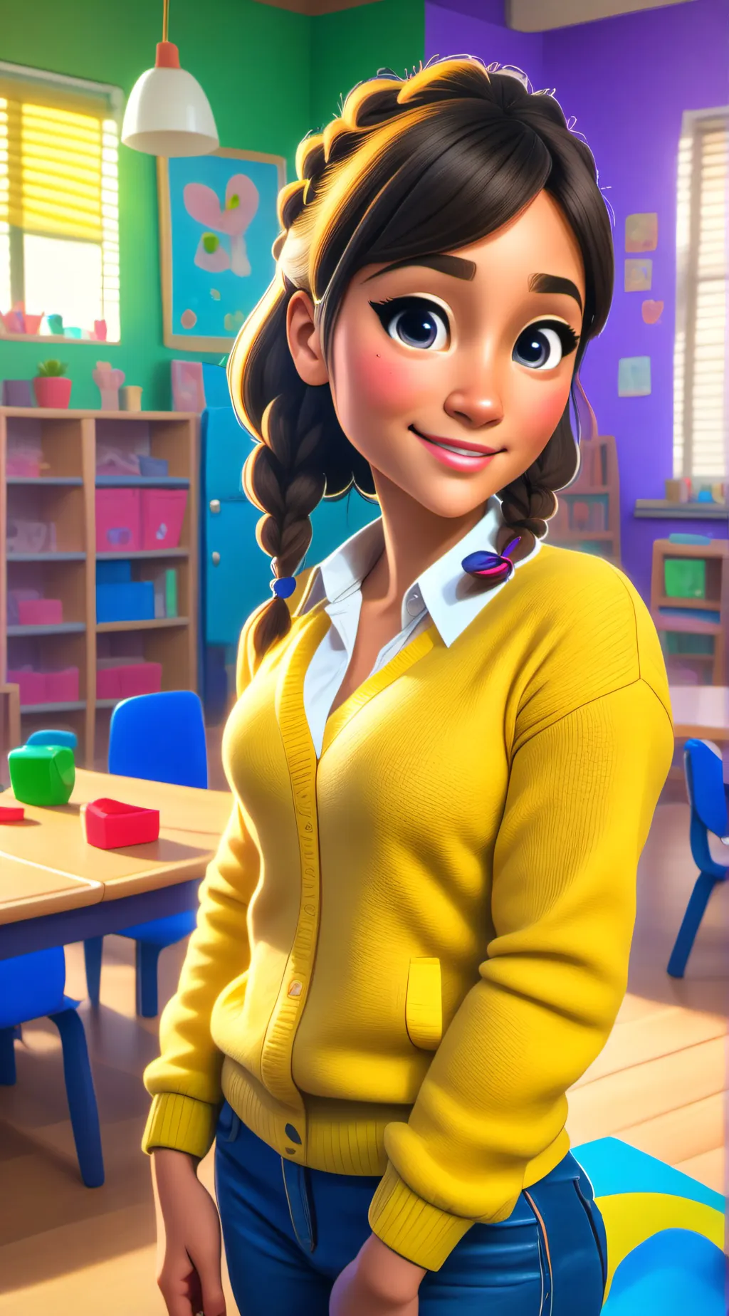 ai character: Miss Appleberry background