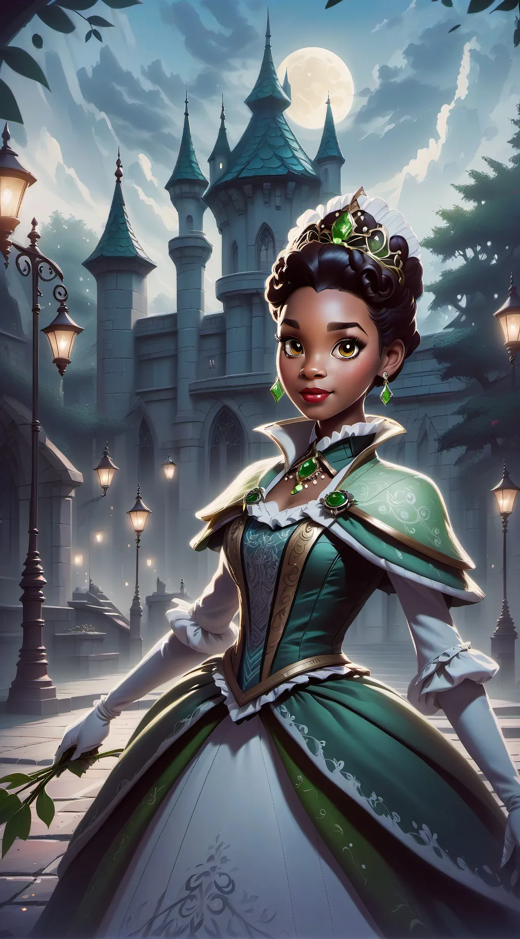 ai character: Princess Tiana background