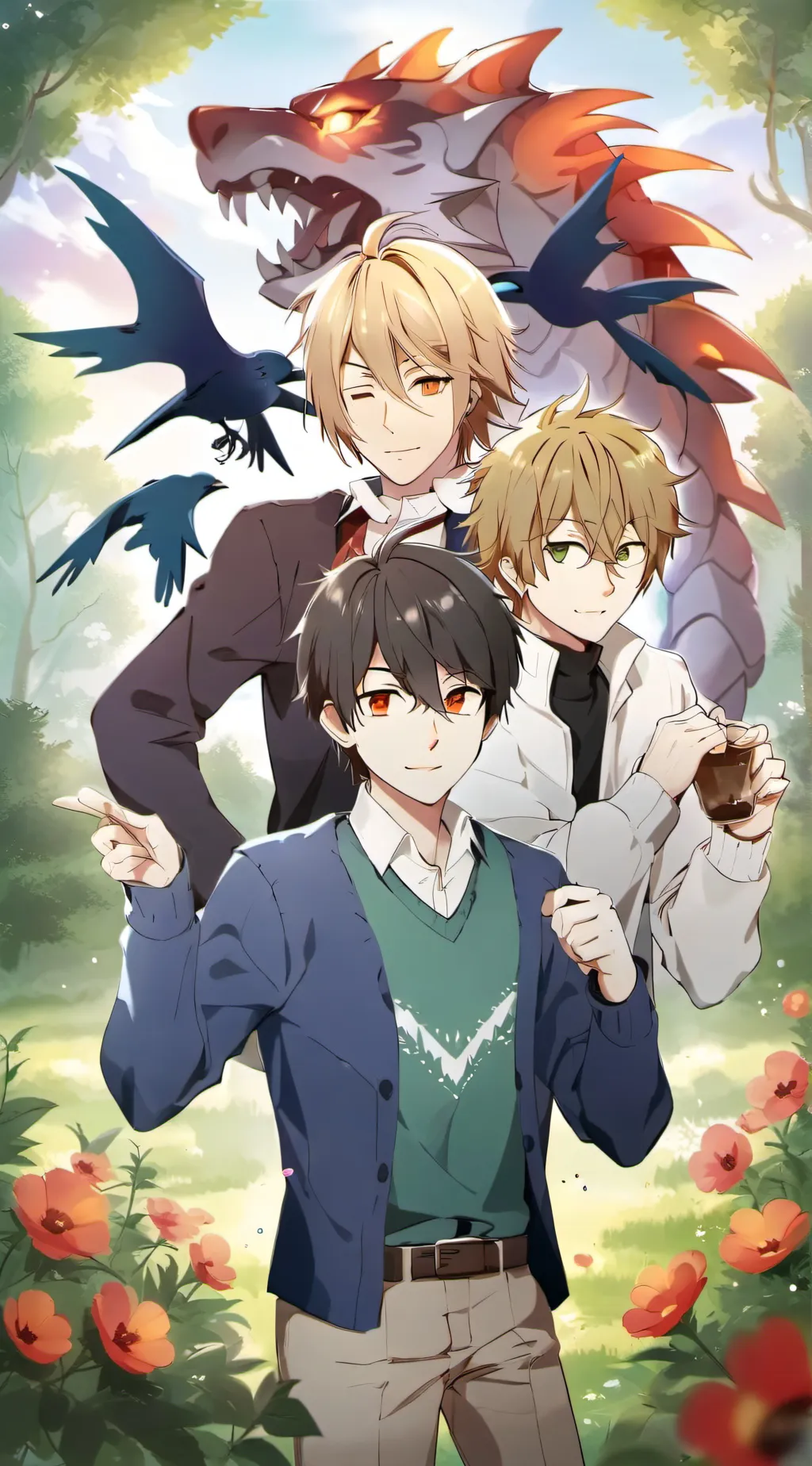 ai character: ash,gale,jame, background