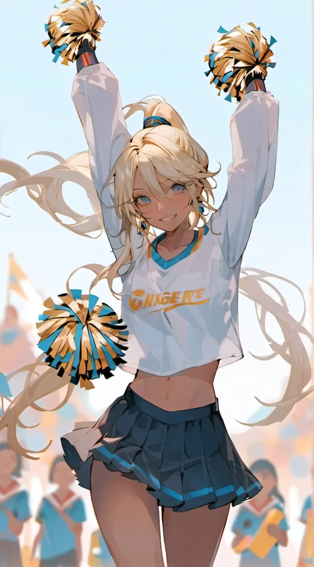 ai character: Ana(cheerleader)  background