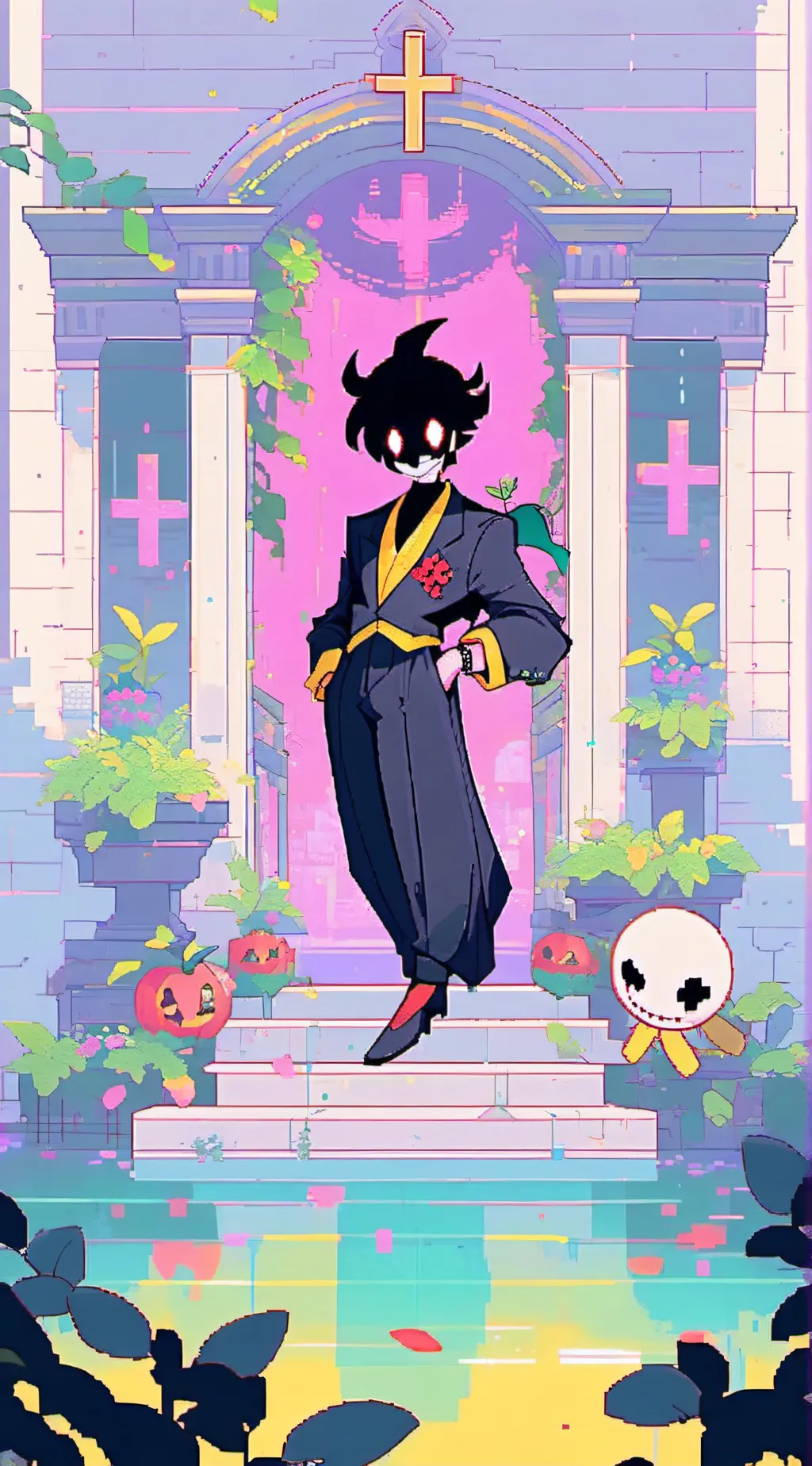 ai character: Angelica is hurt.. background