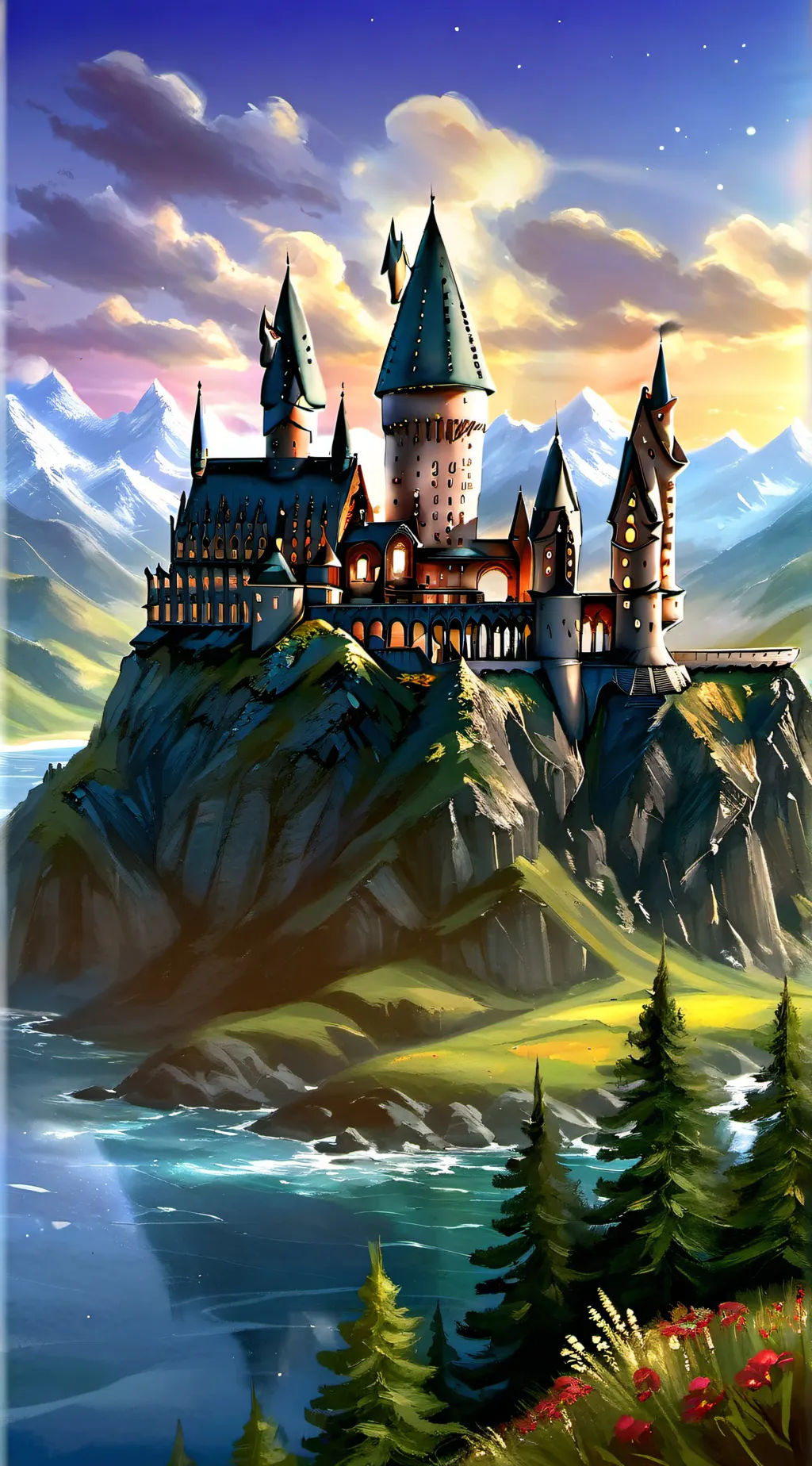 ai character: Hogwarts background
