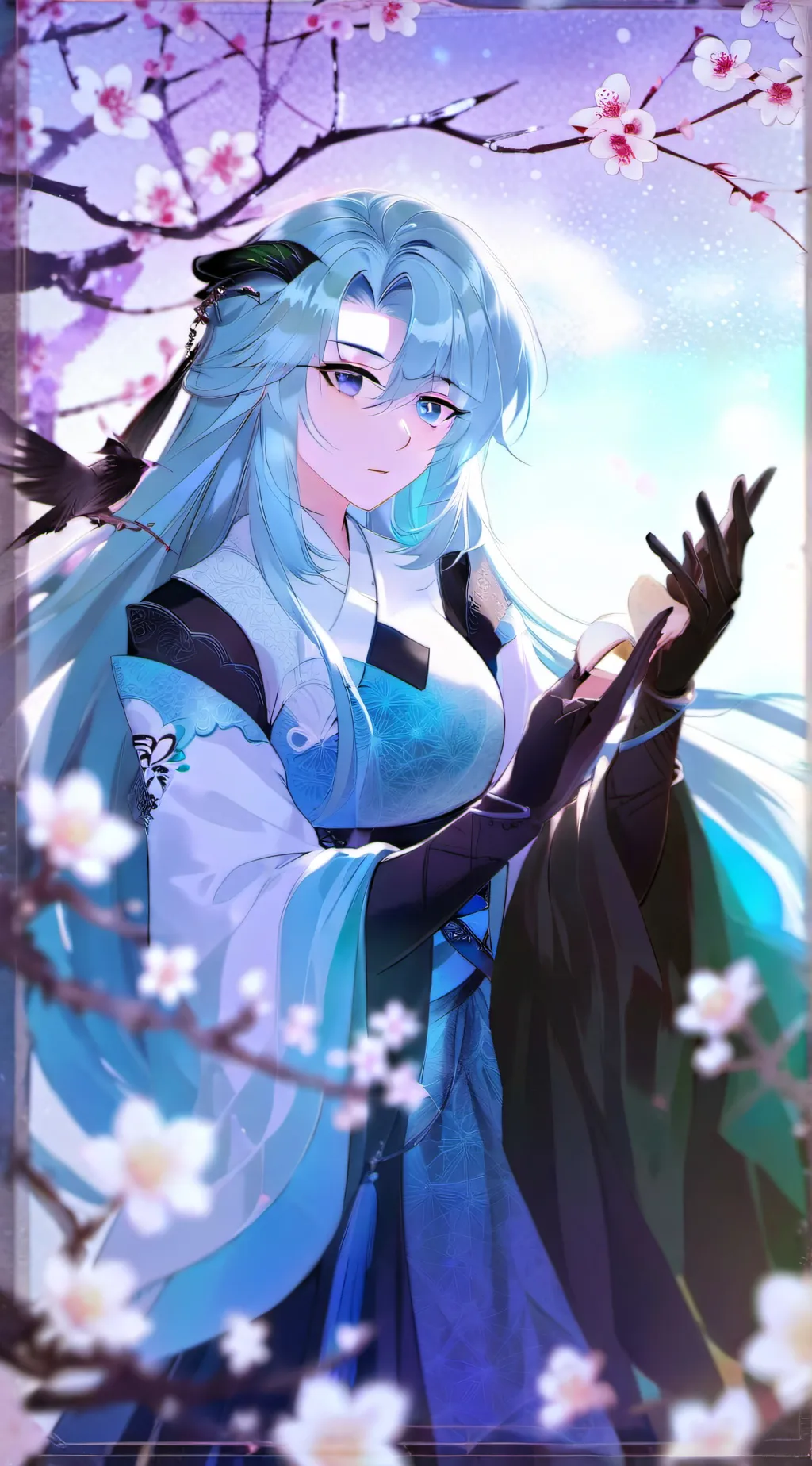 ai character: 蔚雨溪 background