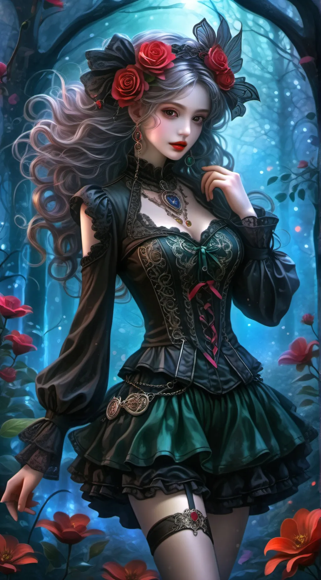 ai character: Rose background