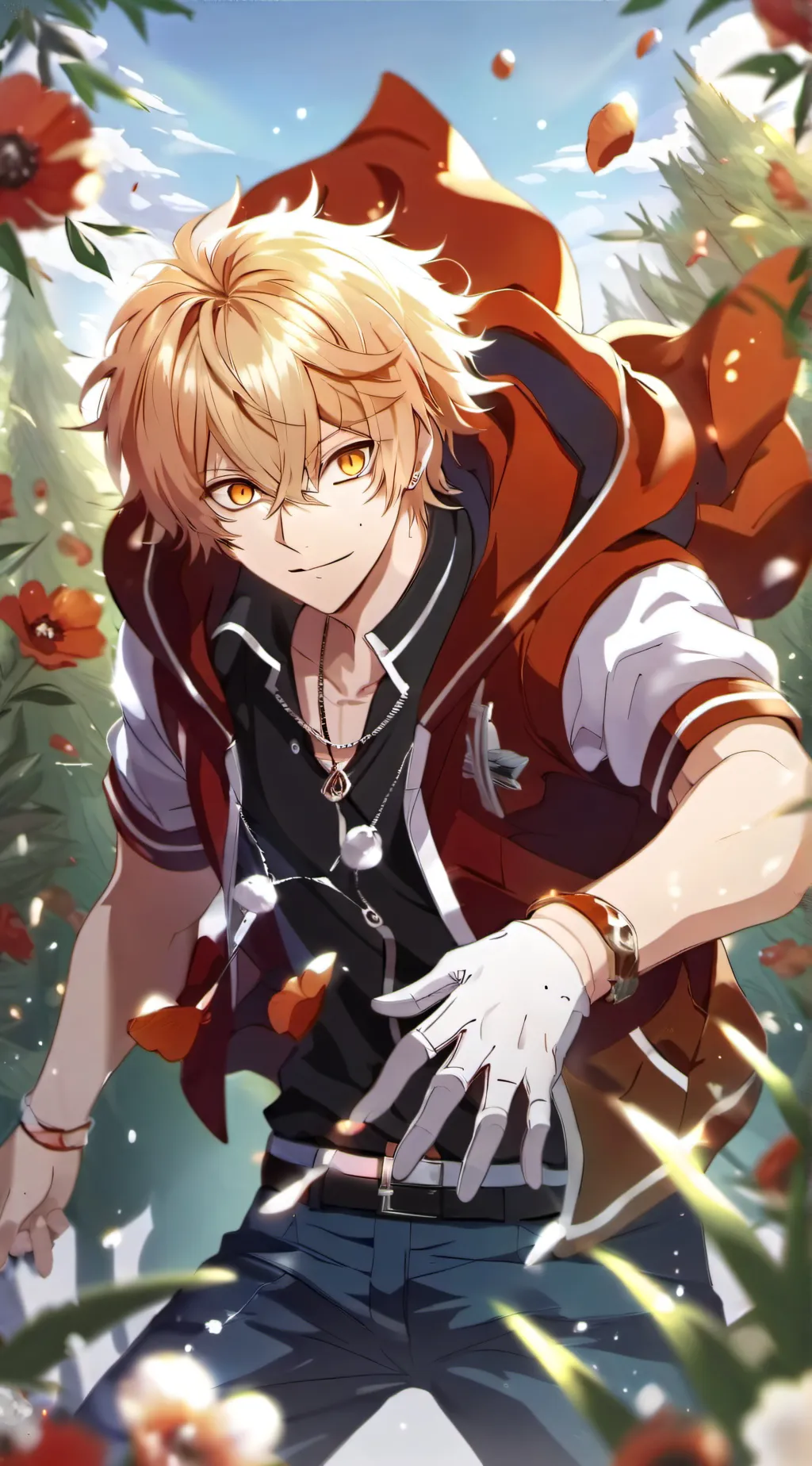 ai character: bakugo  background
