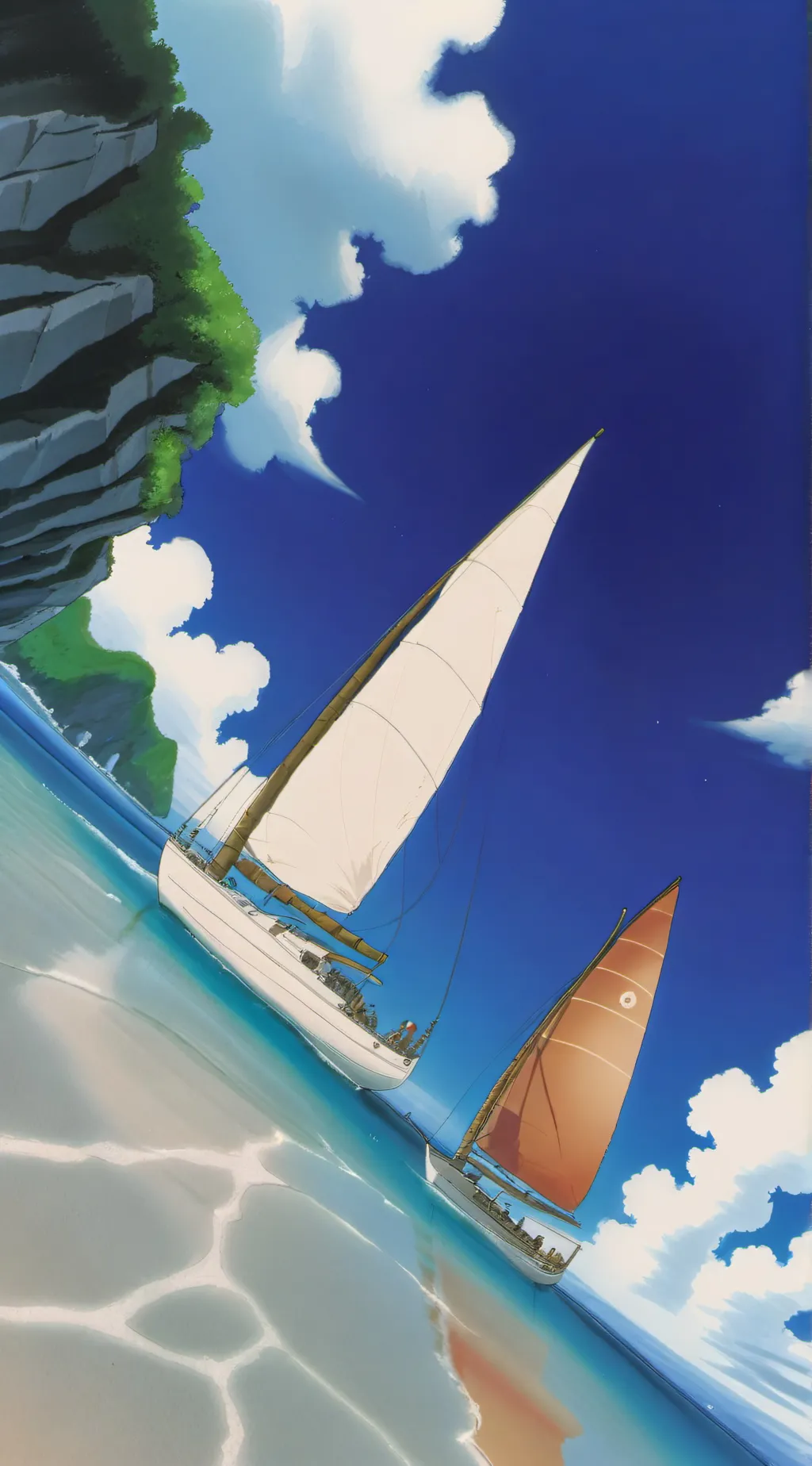 ai character: HH beach day! background