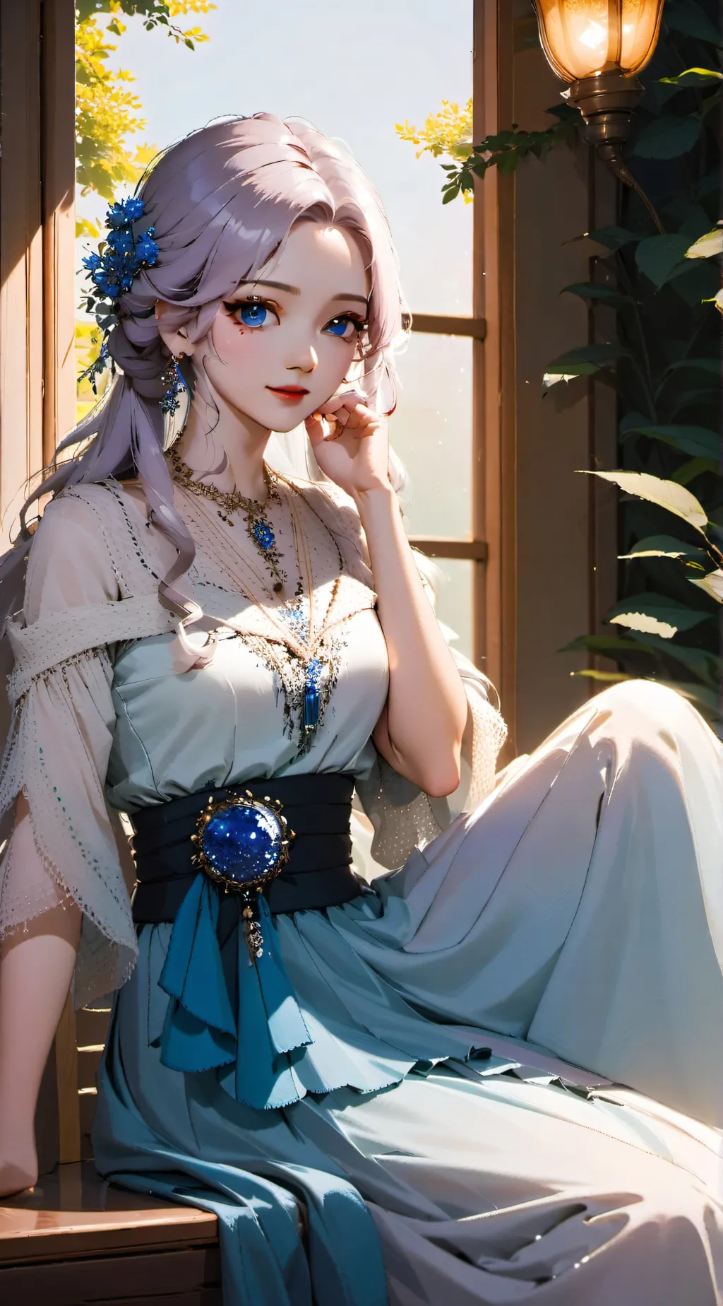ai character: Lady Luna Celeste  background