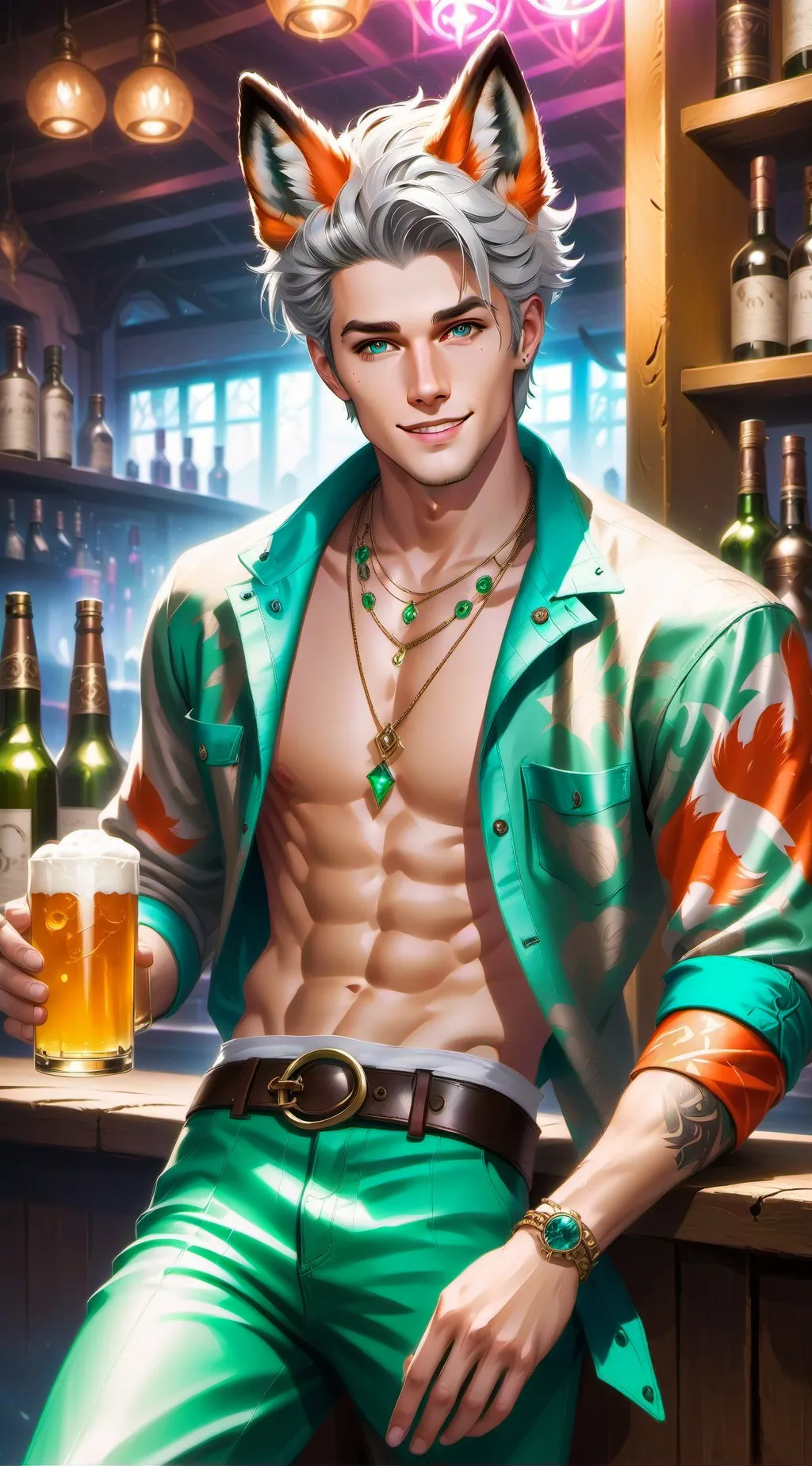 ai character: Jayx (Kitsune) background