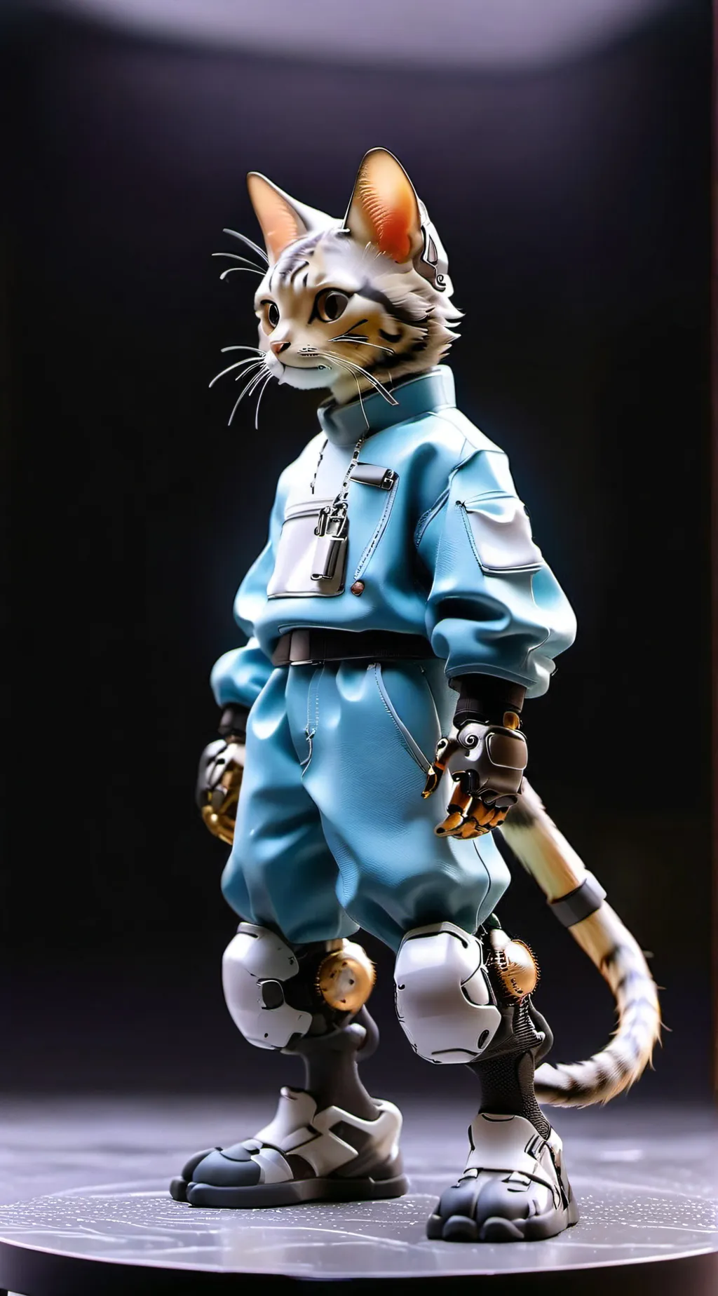 ai character: ninja cat kıpkıp background