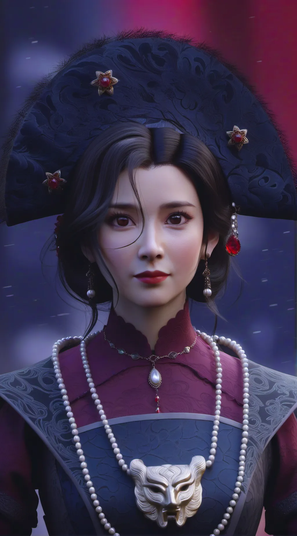 ai character: Kushai onna background