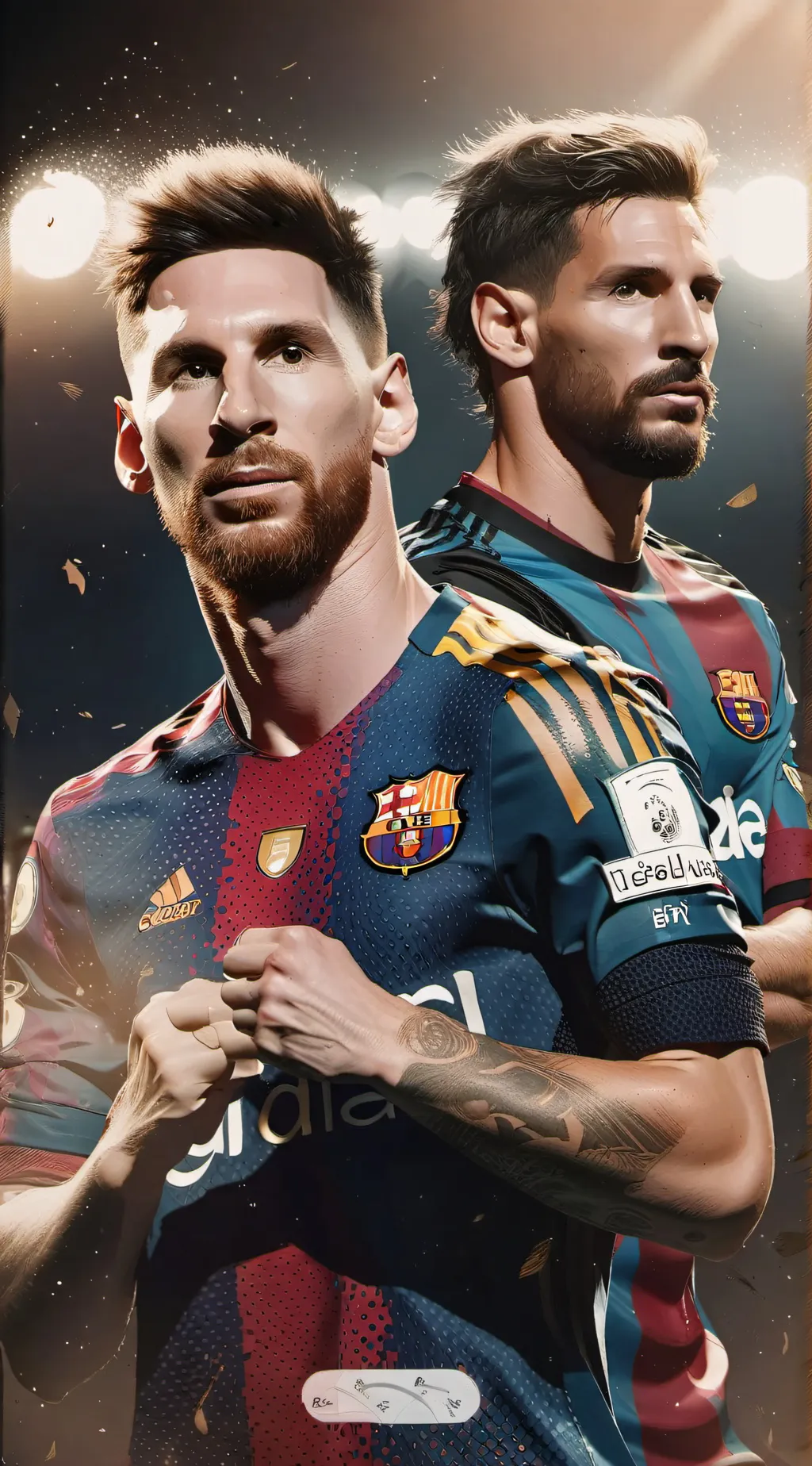 ai character:  Messi or ranaldo background