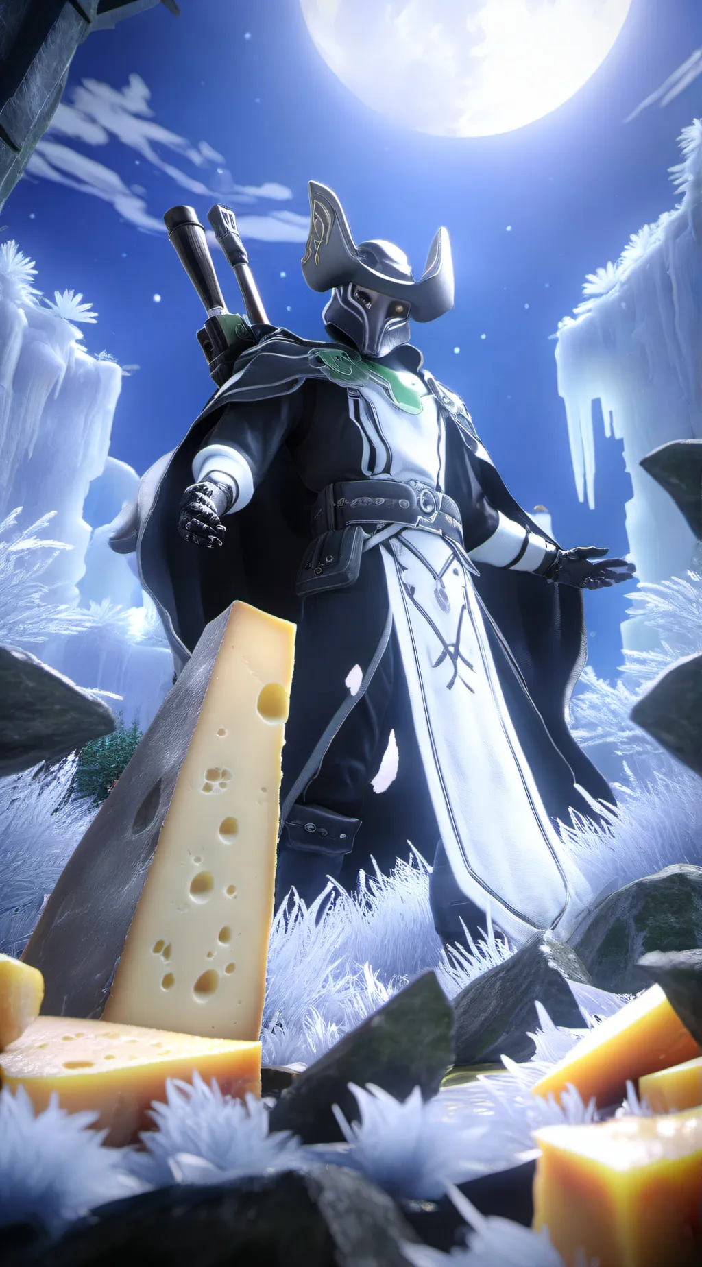 ai character: The Cheese God background