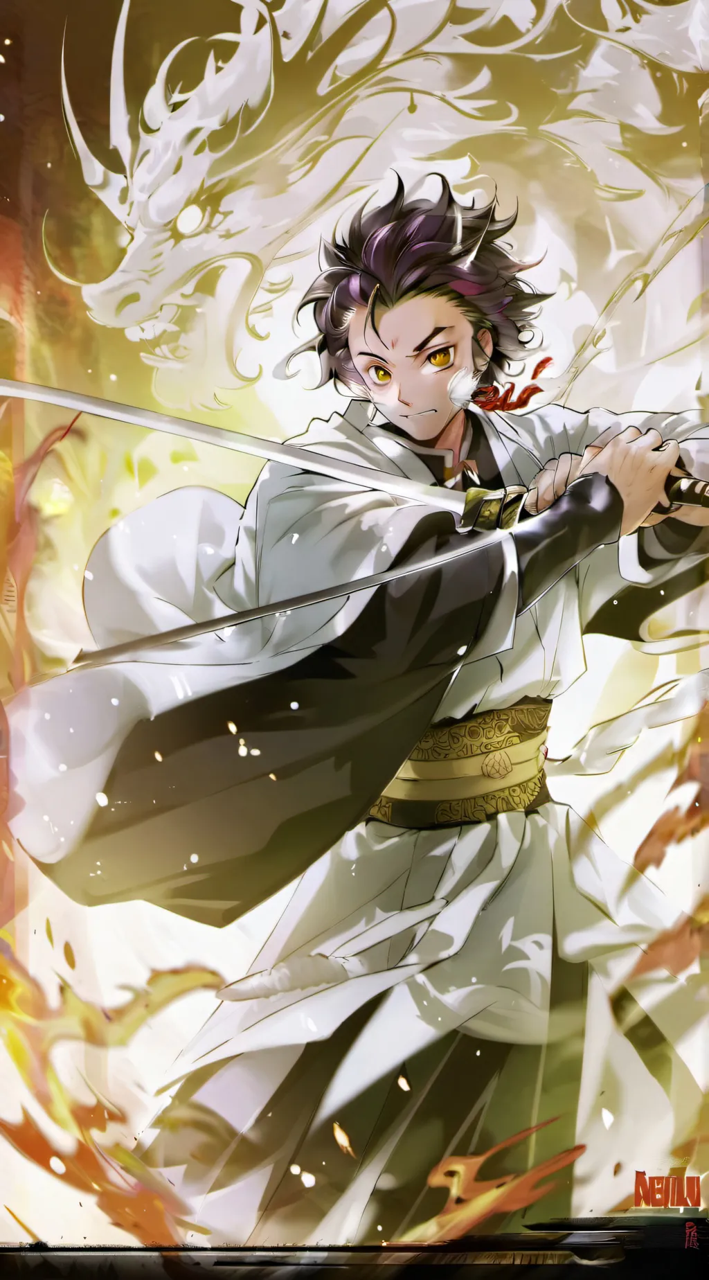ai character: Demon Slayer  background